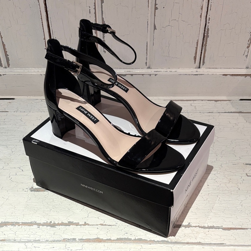 Nine West Black Patent Heels